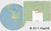 Savanna Style Location Map of ZIP code 84322, highlighted state, hill shading