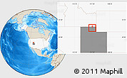 Shaded Relief Location Map of ZIP code 84322, highlighted country, highlighted state