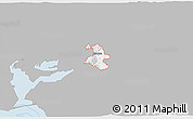 Gray 3D Map of ZIP code 84324, single color outside