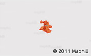 Political 3D Map of ZIP code 84324, cropped outside