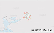 Silver Style 3D Map of ZIP code 84324, single color outside