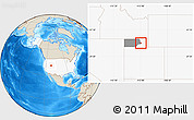 Shaded Relief Location Map of ZIP code 84324, highlighted country, highlighted county