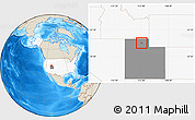 Shaded Relief Location Map of ZIP code 84324, highlighted country, highlighted state