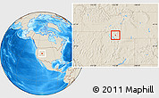Shaded Relief Location Map of ZIP code 84324