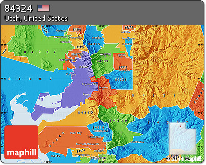 Political Map of ZIP Code 84324