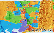 Political 3D Map of ZIP code 84325
