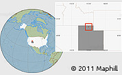 Savanna Style Location Map of ZIP code 84325, highlighted country, highlighted state, hill shading
