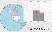 Gray Location Map of ZIP code 84328, highlighted country, highlighted state
