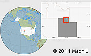 Savanna Style Location Map of ZIP code 84328, highlighted country, highlighted state, hill shading