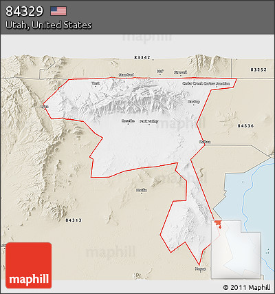Classic Style 3D Map of ZIP Code 84329