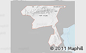 Gray 3D Map of ZIP code 84329, single color outside