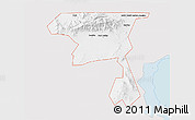 Silver Style 3D Map of ZIP code 84329, single color outside