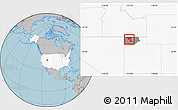Gray Location Map of ZIP code 84329, highlighted country, highlighted county, hill shading