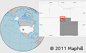 Gray Location Map of ZIP code 84329, highlighted country, highlighted state, hill shading