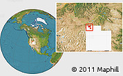 Satellite Location Map of ZIP code 84329, highlighted state
