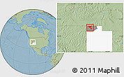 Savanna Style Location Map of ZIP code 84329, highlighted county, highlighted state, hill shading