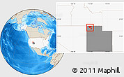 Shaded Relief Location Map of ZIP code 84329, highlighted country, highlighted state