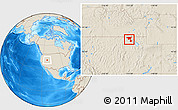 Shaded Relief Location Map of ZIP code 84329