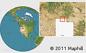 Satellite Location Map of ZIP code 84330, highlighted state