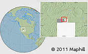 Savanna Style Location Map of ZIP code 84330, highlighted county, highlighted state, hill shading