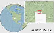 Savanna Style Location Map of ZIP code 84330, highlighted state, hill shading