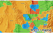 Political 3D Map of ZIP code 84331