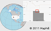 Gray Location Map of ZIP code 84331, highlighted country, highlighted state
