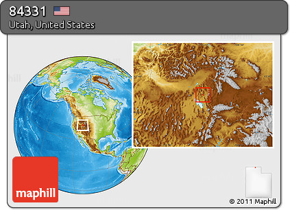 Physical Location Map of ZIP Code 84331