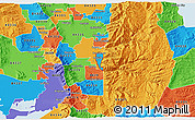 Political 3D Map of ZIP code 84332