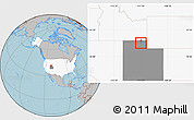 Gray Location Map of ZIP code 84332, highlighted country, highlighted state, hill shading