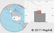 Gray Location Map of ZIP code 84332, highlighted country, highlighted state