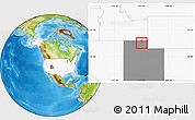 Physical Location Map of ZIP code 84332, highlighted country, highlighted state