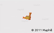 Physical 3D Map of ZIP code 84333, cropped outside