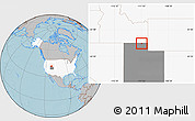 Gray Location Map of ZIP code 84333, highlighted country, highlighted state, hill shading