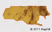 Physical 3D Map of ZIP code 84336, cropped outside