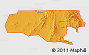 Political 3D Map of ZIP code 84336, cropped outside