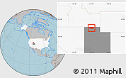 Gray Location Map of ZIP code 84336, highlighted country, highlighted state, hill shading
