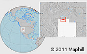 Gray Location Map of ZIP code 84336, highlighted state, hill shading