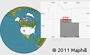 Satellite Location Map of ZIP code 84336, highlighted country, highlighted state