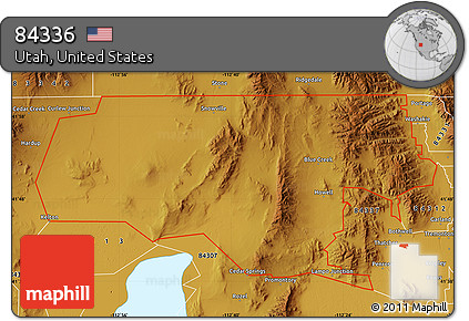 Physical Map of ZIP Code 84336