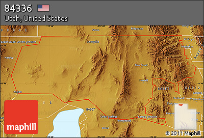 Physical Map of ZIP Code 84336