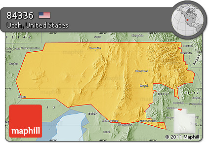 Savanna Style Map of ZIP Code 84336