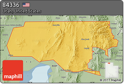 Savanna Style Map of ZIP Code 84336