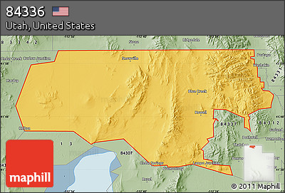 Savanna Style Map of ZIP Code 84336