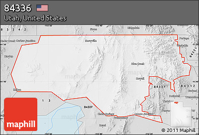 Silver Style Map of ZIP Code 84336
