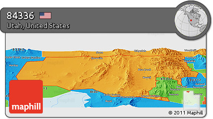 Political Panoramic Map of ZIP Code 84336