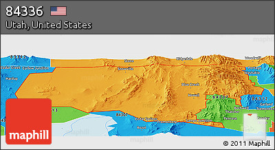 Political Panoramic Map of ZIP Code 84336