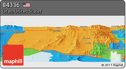 Political Panoramic Map of ZIP Code 84336