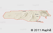 Shaded Relief Panoramic Map of ZIP code 84336, cropped outside