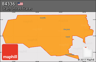 Political Simple Map of ZIP Code 84336, cropped outside